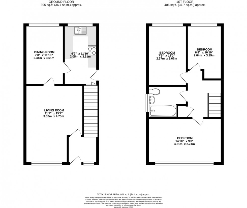 Floorplan for Yew Tree Close, Cheltenham, Gloucester, GL50, GL50 4RQ